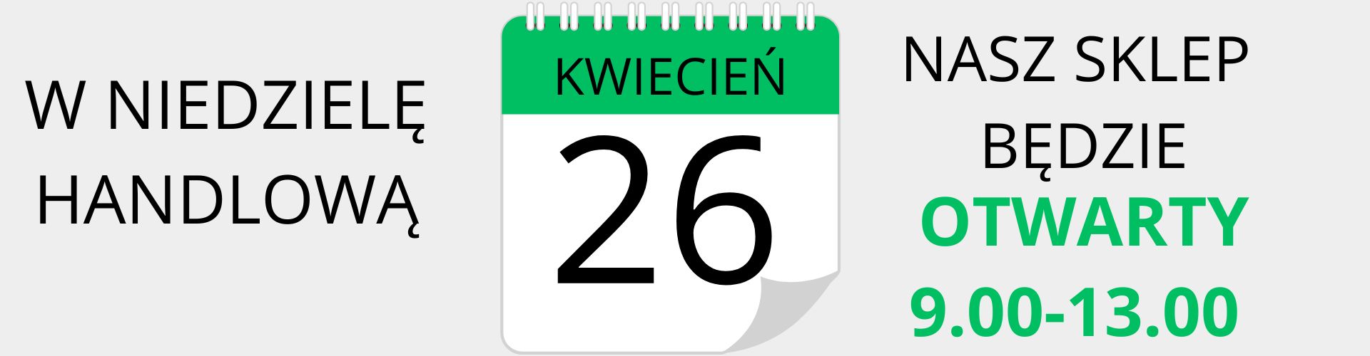 niedziela handlowa 26 kwietnia
